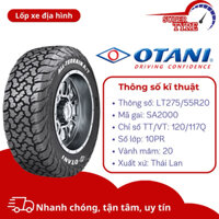 Lốp xe ô tô địa hình Thái Lan OTANI LT275/65R18 SA2100 (chữ trắng)
