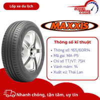 Lốp xe ô tô du lịch MAXXIS 165/60R14 MAP5