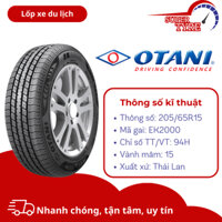 Lốp xe ô tô du lịch THÁI LAN OTANI 205/65R15 EK2000