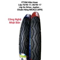 Lốp Xe Sirius, Jupiter, Taurus, Lốp trước 70/90-17, Lốp sau 80/90-17 hiệu MICKLE công nghệ Nhật Bản.