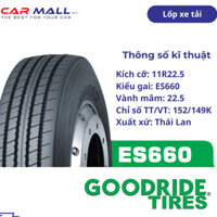 Lốp xe tải GOODRIDE 11R22.5 ES660 (Thái Lan)