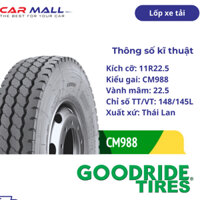 Lốp xe tải GOODRIDE 11R22.5 CM988 (Thái Lan)