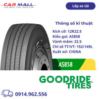 Lốp xe tải GOODRIDE 12R22.5 AS858 China