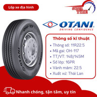 Lốp xe tải Thái Lan OTANI 11R22.5 OH-117