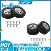 Lốp xe tải thấp bằng cao su Lốp xe với vành nhôm CNC cho Tamiya 1 / 14 RC Máy kéo xe tải