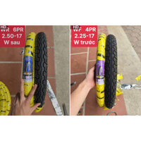 Lốp xe Wave nhỏ, Wave Alpha 100 thông số trước 2.25-17 và sau 2.50-17 zin chính hãng Navado