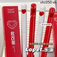 Lopet Bút Đỏ Xoay Lõi Bút Gel Màu Đỏ Tình Yêu Bút Đúng Câu Hỏi Sai Chìa Khóa Hiệu Chỉnh Bút Đỏ Giáo Viên Chuyên Dụng Phong Cách Học Sinh Nhanh Khô Mịn Học Sinh Trung Học Cơ Sở Bàn Chải Thi Câu Hỏi Bút Đen Ballpo
