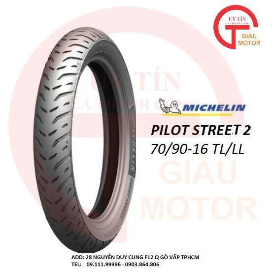 Lốp/vỏ xe máy Michelin 70/90-16 Pilot Street 2