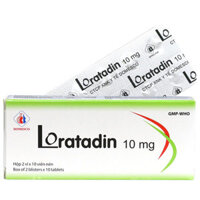 Loratadin 10mg, điều trị triệu chứng viêm mũi dị ứng và mày đay