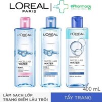 L'Oreal Nước tẩy trang cho mọi loại da Paris 3-in-1 Micellar Water 400ml [Nhập Khẩu Chính Hãng]