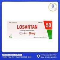 Losartan TV.Pharm 50mg trị tăng huyết áp (3 vỉ x 10 viên)