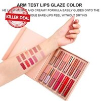 Lot Books Design Matte Lip Gloss Set Liquid Lipstick Lip Set Glaze W4u2