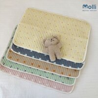 Lót chống thấm cho bé Molli 45x70 cm, tấm lót thay bỉm họa tiết cao cấp