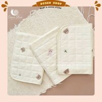Lót chống thấm lót thay bỉm cho bé chất liệu Cotton dệt kim thêu hoạ tiết gấu thỏ siêu đáng yêu