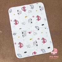 Lót Chống Thấm/Lót Thay Bỉm Sợi Tre Muslin 50x70cm