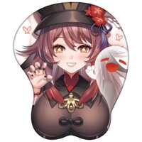 Lót chuột 3D silicon Game Genshin impact ( lôi thần Kokomi shenhe ganyu yae ayaka eula)
