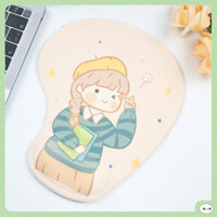 LÓT CHUỘT 3D SILICON KÊ CỔ TAY YELLOW GIRL