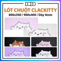 Lót chuột Clackitty cỡ lớn nhiều size dày dặn 4mm chống trơn trượt lót chuột máy tính 800x300mm 900x400mm DoDo Gear