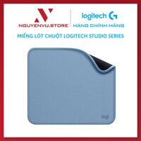Lót chuột Logitech Mouse Pad - Đế cao su chống trượt, lướt dễ dàng, bề mặt chống đổ tràn, bền bỉ, nhỏ gọn - Màu xám xanh - Hàng chính hãng