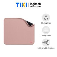 Lót chuột Logitech Mouse Pad - Đế cao su chống trượt, lướt dễ dàng, bề mặt chống đổ tràn, bền bỉ, nhỏ gọn - Hàng chính hãng - Màu Hồng đậm