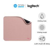 Lót chuột Logitech Mouse Pad - Đế cao su chống trượt, lướt dễ dàng, bề mặt chống đổ tràn, bền bỉ, nhỏ gọn - Màu hồng - Hàng chính hãng