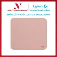 Lót chuột Logitech Mouse Pad - Đế cao su chống trượt, lướt dễ dàng, bề mặt chống đổ tràn, bền bỉ, nhỏ gọn - Màu hồng - Hàng chính hãng