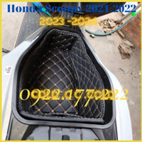 Lót cốp chống sốc cho Honda Scoopy 110cc đời mới 2021 tới 2024, có túi Thêu logo Hãng HONDA cực đẹp