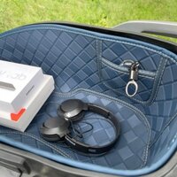 Lót cốp da chống sốc xe Honda Vision, Sh, Lead, Vespa Sprint, mẫu cao cấp, có thêu logo hãng cực đẹp