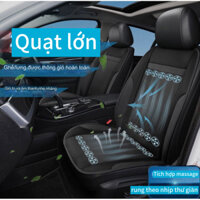 Lót Ghế Điều Hoà Massage Rung Giảm Đau Thắt lưng, Xe hơi,Xe Tải 27 Lỗ Quạt Gió Bản Cao Cấp,Đệm ghế Điều Hoà Masage Ô Tô