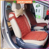Lót ghế gỗ hạt nhãn cao cấp dành cho mọi dòng xe, ghế ngồi ô tô - Lucky Auto