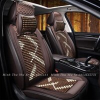 Lót Ghế Ô Tô Hạt Gỗ Massage - Lót Ghế Ô Tô Chất Liệu Da Cao Cấp - LG06