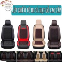 Lót ghế ô tô, lót lưng ghế ô tô hạt gỗ cao cấp chống nóng massage lưng - Áo bọc ghế xe hơi hạt gỗ da PU sang trọng *