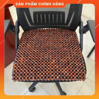 Lót ghế ô tô, văn phòng gỗ trắc 💢FREESHIP💢 đệm lót ghế vuông hạt gỗ trắc cao cấp