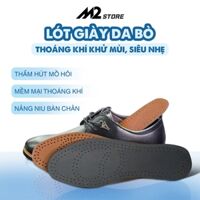 Lót giày da bò thoáng khí khử mùi, siêu nhẹ (LGD05)