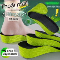 Lót giầy độn đế cao 2,5cm cho nam và nữ rất thoáng kh và khử mùi rất nhẹ và êm hàng chuẩn nội địa cao cấp (Sẵn Hàng)