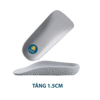 Lót giày tăng chiều cao chất liệu cao cấp êm chân thoáng khí, siêu nhẹ dành cho nam và nữ - Buybox - BBPK229 - Nam1.5CM