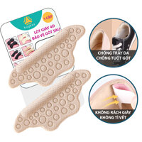 Lót gót giày 4D hình cánh bướm vân tròn chống trầy rách da và chống tuột gót chân - buybox - BBPK164 - 1 cặp kem
