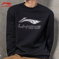 Lót / li Ning Áo Nam Thu Đông 2024 Áo Thun Dài Tay Rời Cổ Tròn Quần Áo Thể Thao Nam