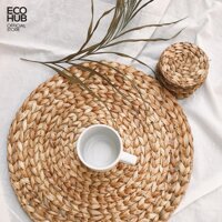 Lót Lục Bình, Lót Cói ECOHUB, dùng lót đĩa / decor trang trí trong nhà (Size 30, 38, 40cm) | EH036 (Place mat)