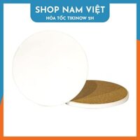 Lót Ly Ceramic Trắng Trơn, Đế Lót Cốc Gốm Sứ Siêu Thấm Hút, Thích Hợp Trang Trí DIY - Chính Hãng NAVIVU - Tròn - Trắng