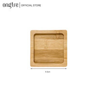 Lót ly ONGTRE bằng tre, Lót cốc gỗ   ongtre Vietnam. - Vuông 9.5 cmtre