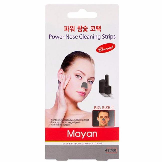 Lột mụn cám than hoạt tính Mayan Nose Cleaning Strips Charcoal 4 miếng