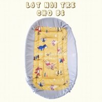 Lót nôi tre, nệm lót nôi tre cho bé chất liệu cotton, bọc lót nôi tre cho bé