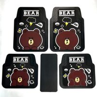Lót Sàn Ô tô Cao Su Gấu Brown
