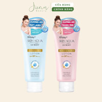 Lotion chống nắng dưỡng thể trắng mịn - Mát Lạnh Cooling lotion - Sunplay Skin Aqua UV Body Whitening Lotion 150g Ju An