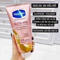 Lotion Dưỡng Da Vaseline Gluta-Hya Serum 10x Trắng Da Màu Hồng Ban Đêm