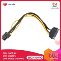 {lotsgoods}15pin SATA Power to 6pin PCI-e PCI Express Adapter Cable for Video Card - intl