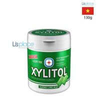 Lotte Kẹo cao su Xylitol vị chanh bạc hà hũ Family