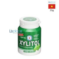 Lotte Kẹo cao su Xylitol vị chanh bạc hà hũ nhỏ