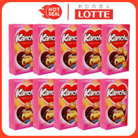 [LOTTE] Lốc 10 Hộp Bánh Kancho Lotte Socola Nhập Khẩu Hàn Quốc /Hộp 42G